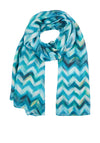 Rabe Chevron Print Scarf, Blue