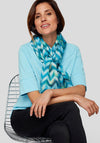 Rabe Chevron Print Scarf, Blue