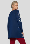 Rabe Open Mid Length Cardigan, Navy