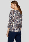 Rabe Geometric Print T-Shirt, Navy Multi