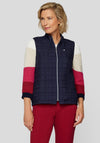 Rabe Check Pattern Light Gilet, Navy