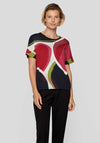 Rabe Fuchsia Multi Abstract Print Top, Fuchsia Multi