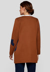 Rabe Open Mid Length Cardigan, Brown