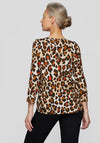 Rabe Leopard Print Top, Brown and Red