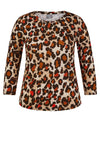 Rabe Leopard Print Top, Brown and Red