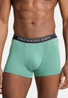 Ralph Lauren 3 Pack Stretch Cotton Trunks, Green Multi