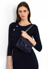 Ralph Lauren Bradley Pebbled Small Shoulder Bag, Navy