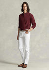 Ralph Lauren Slim Fit Long Sleeve Polo Shirt, Dark Red