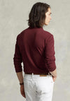 Ralph Lauren Slim Fit Long Sleeve Polo Shirt, Dark Red