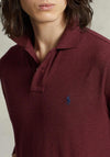 Ralph Lauren Slim Fit Long Sleeve Polo Shirt, Dark Red