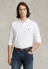 Ralph Lauren Classic Mesh Long Sleeve Polo Shirt, White