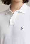 Ralph Lauren Classic Mesh Long Sleeve Polo Shirt, White