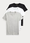 Ralph Lauren Crew Neck 3 Pack T-Shirt, Black Multi