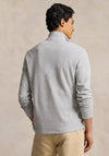 Ralph Lauren Estate Rib Quarter Zip Sweater, Grey Heather