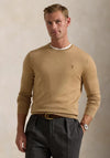 Ralph Lauren Light Knit Crew Neck Sweater, Camel Melange