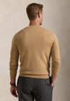 Ralph Lauren Light Knit Crew Neck Sweater, Camel Melange