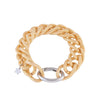 Rebecca Diva Double Curb Chain Link Bracelet, Gold