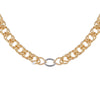 Rebecca Diva Double Diamond Curb Link Necklace, Gold