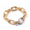 Rebecca Diva Large Diamond Mesh Chain Link Bracelet, Gold