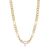 Rebecca Diva Mesh Mix Chain Link Necklace, Gold