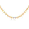 Rebecca Diva Striped Wave Mesh Chain Link Necklace, Gold