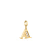 Rebecca My World 3D Letter A CZ Charm, Gold