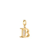 Rebecca My World 3D Letter B CZ Charm, Gold