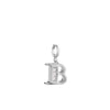 Rebecca My World 3D Letter B CZ Charm, Silver