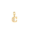 Rebecca My World 3D Letter C CZ Charm, Gold