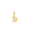 Rebecca My World 3D Letter D CZ Charm, Gold