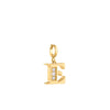 Rebecca My World 3D Letter E CZ Charm, Gold