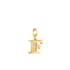 Rebecca My World 3D Letter F CZ Charm, Gold