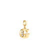 Rebecca My World 3D Letter G CZ Charm, Gold