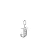 Rebecca My World 3D Letter J CZ Charm, Silver