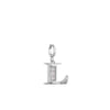 Rebecca My World 3D Letter L CZ Charm, Silver