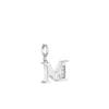 Rebecca My World 3D Letter M CZ Charm, Silver