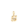 Rebecca My World 3D Letter S CZ Charm, Gold