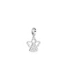 Rebecca My World CZ Guardian Angel Charm, Silver