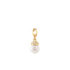 Rebecca My World CZ Pearl Drop Charm, Gold