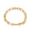 Rebecca My World Round Mesh Chain Link Bracelet, Gold