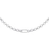 Rebecca My World Round Mesh Chain Link Necklace, Silver