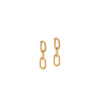 Rebecca Diva Narrow Mesh Chain Link Earrings, Gold