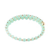 Rebecca My World Adjustable CZ Beaded Bracelet, Mint Green & Gold