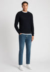 Remus Uomo Crew Neck Wool-Blend Sweater, Navy