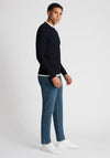 Remus Uomo Crew Neck Wool-Blend Sweater, Navy