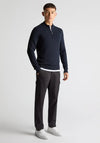 Remus Uomo Half Zip Sweater, Navy