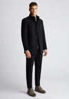 Remus Uomo Jonah Wool-Blend Tailored Coat, Black