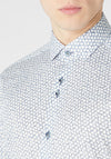 Remus Uomo Kirk Slim Fit Shirt, White & Blue