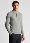 Remus Uomo Long Sleeve Knitted Polo Shirt, Light Grey