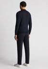 Remus Uomo Long Sleeve Knitted Polo Shirt, Navy